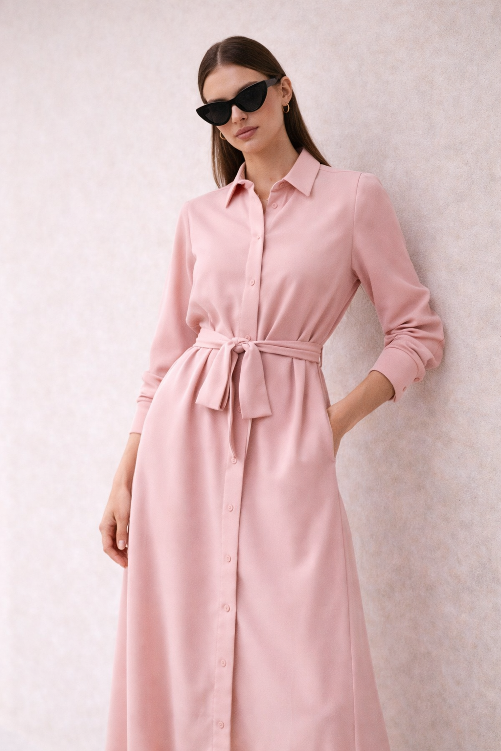 Abito chemisier rosa