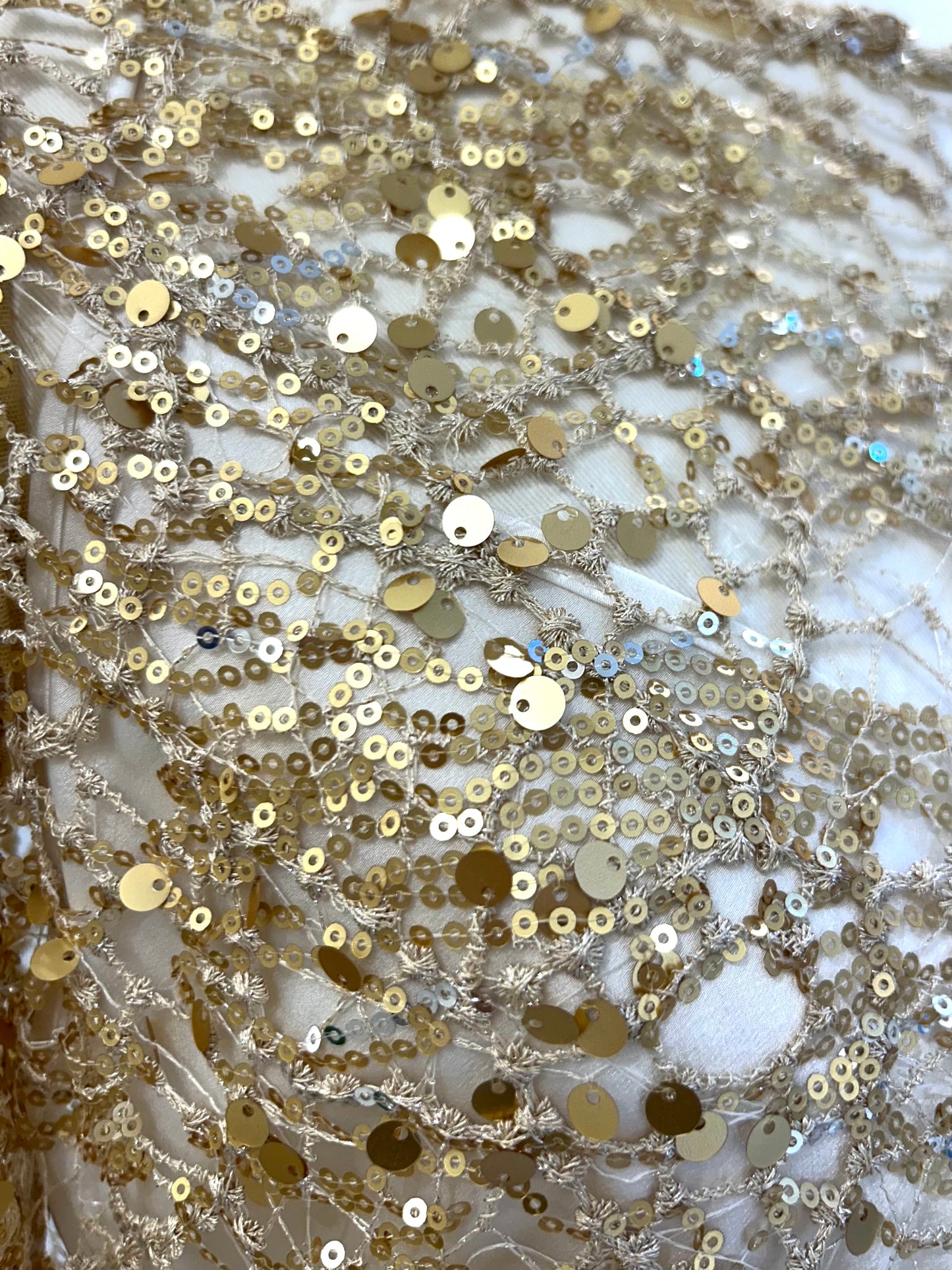 ABITO — LONG GOLD RICAMATO