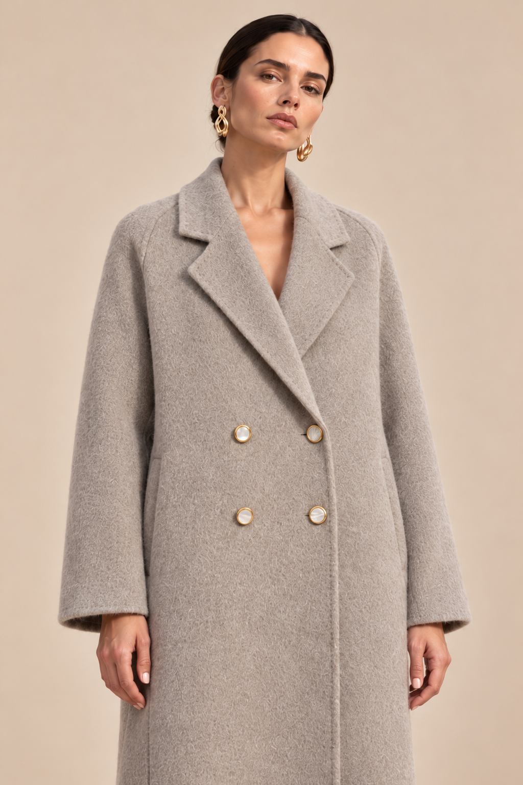 CAPPOTTO — BEIGE LANA E CASHMERE