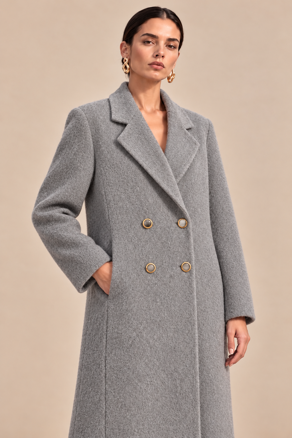 CAPPOTTO — GRIGIO LANA E CASHMERE
