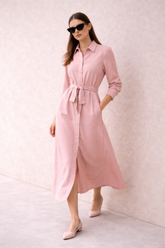 Abito chemisier rosa