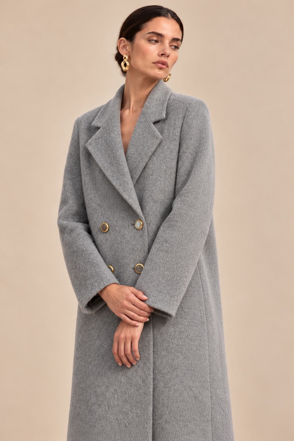 CAPPOTTO — GRIGIO LANA E CASHMERE